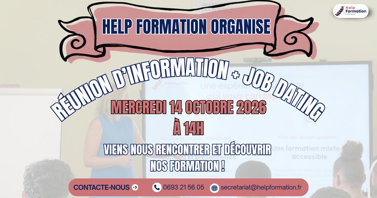 Réunion d'information collective et entretiens individuels le 14 Octobre 2026 à 14h