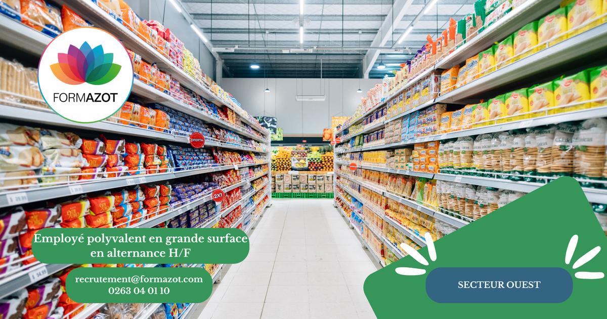 Employé polyvalent en grande surface en alternance H/F - Secteur Ouest