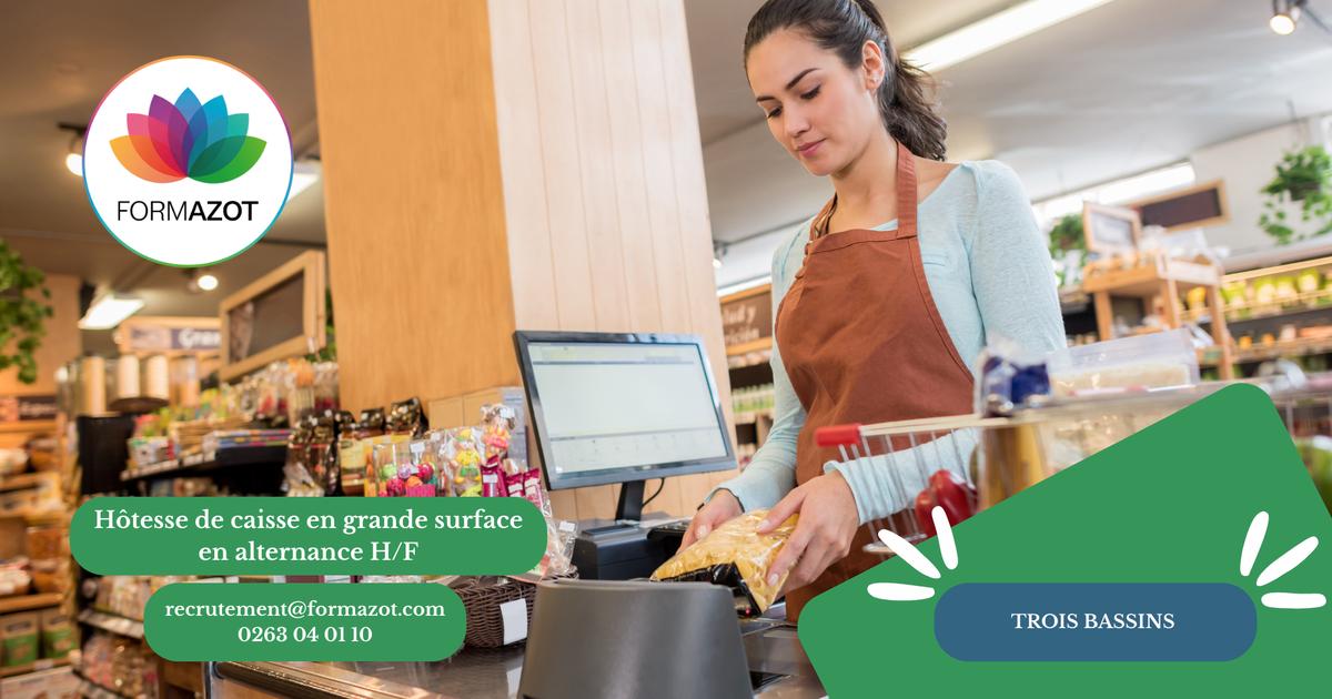 Hôtesse de caisse en grande surface en alternance H/F - (Trois-Bassins)