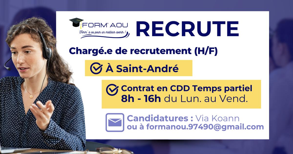 Chargé de recrutement en formation - CDD (H/F)