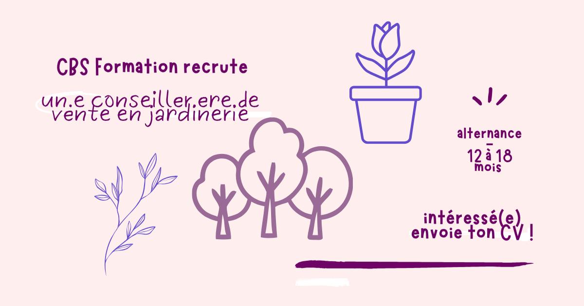 Conseiller de vente H/F en jardinerie en apprentissage I Le Port I CBS Formation