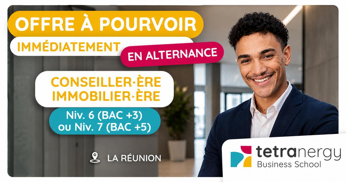 CONSEILLER·ÈRE IMMOBILIER·ÈRE (Saint-Louis - Saint-Pierre - Le Tampon)