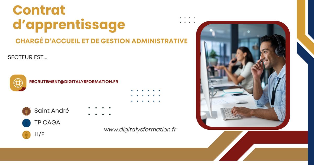 RECHERCHE APPRENTI EN ALTERNANCE CHARGÉ D'ACCUEIL ET DE GESTION ADMINISTRATIVE H/F