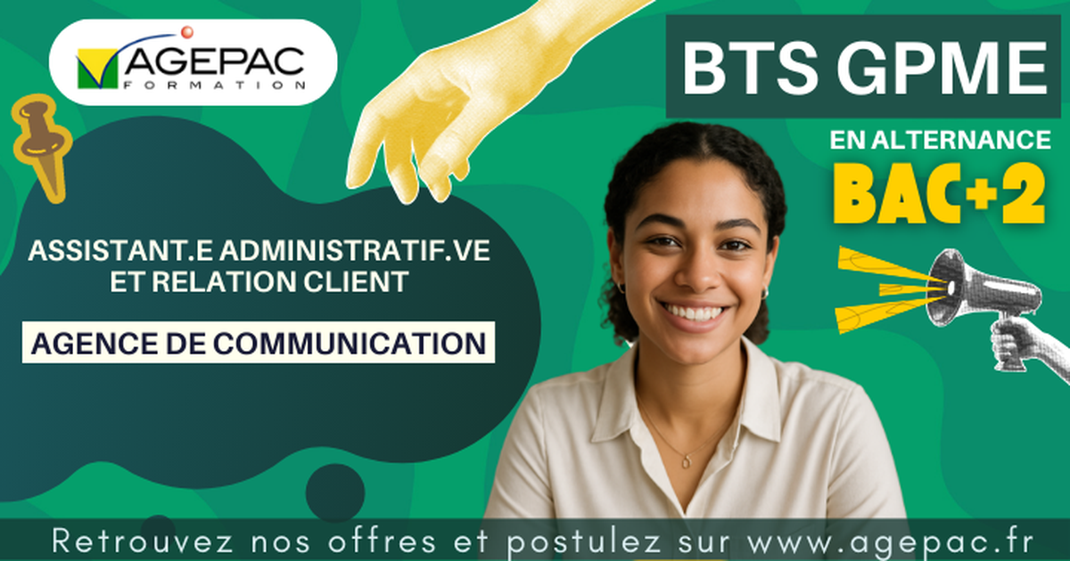 Assistant.e administratif.ve et relation client (H/F) - Agence de communication - BTS GPME en Alternance | REF0015
