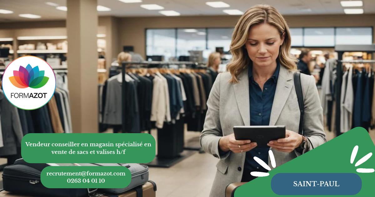 Vendeur en magasin spécialisé dans le vente de sacs et valises (H/F)