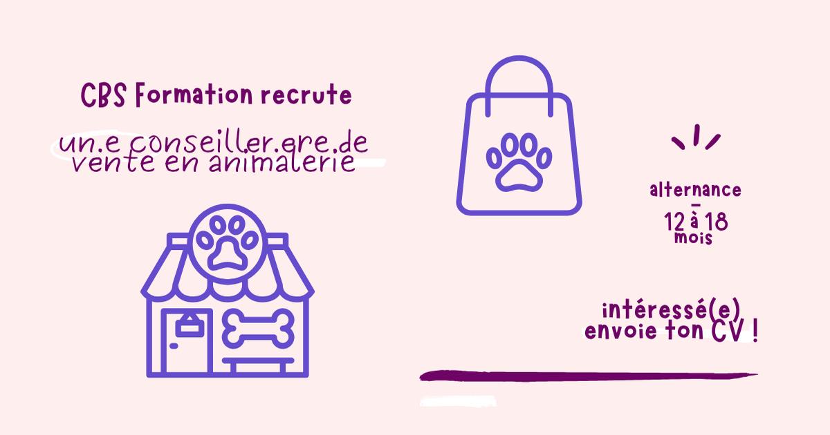 Conseiller de vente H/F en animalerie en apprentissage I Le Port I CBS Formation