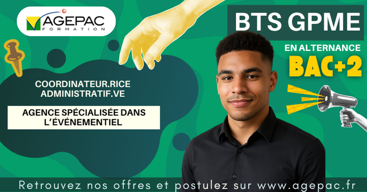 Coordinateur.rice administratif.ve d'événements en alternance - Agence spécialisée dans l’événementiel professionnel et culturel - BTS GPME | ref0013