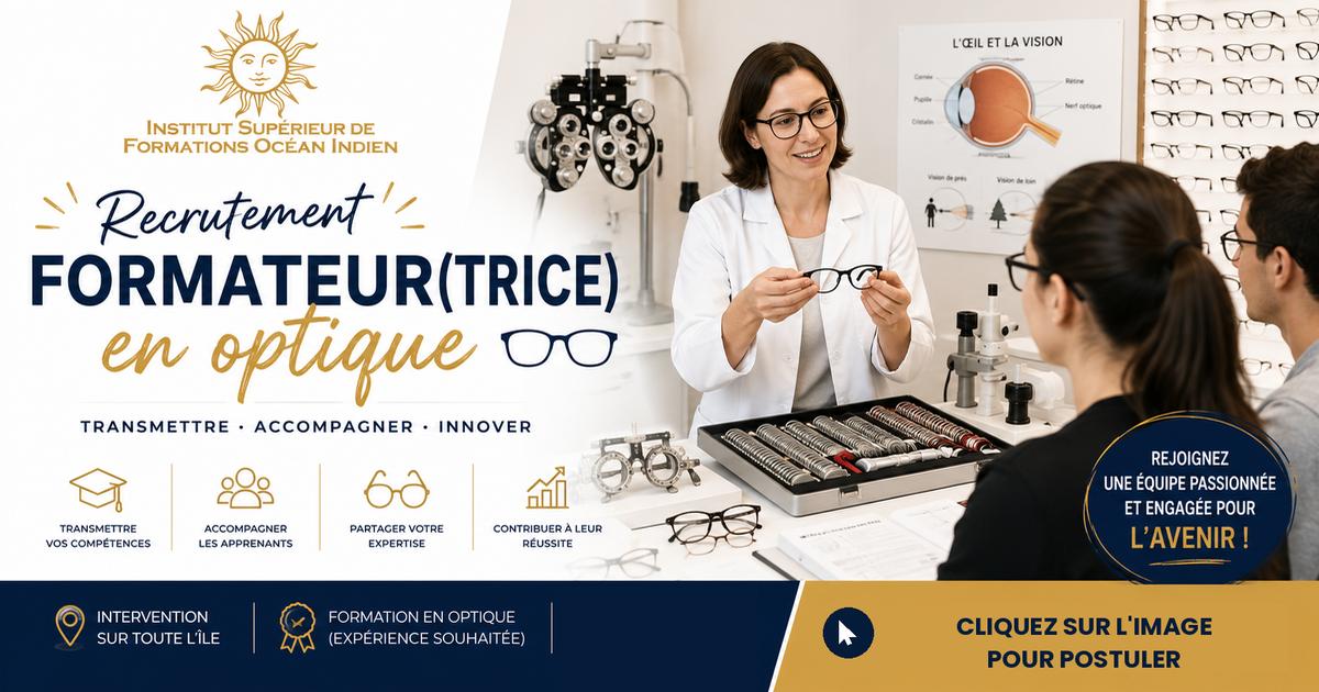 [ISFOI] Formateur optique/lunetterie H/F