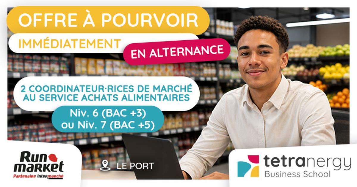 2 COORDINATEUR·RICES DE MARCHÉ AU SERVICE ACHATS ALIMENTAIRES (Le Port)