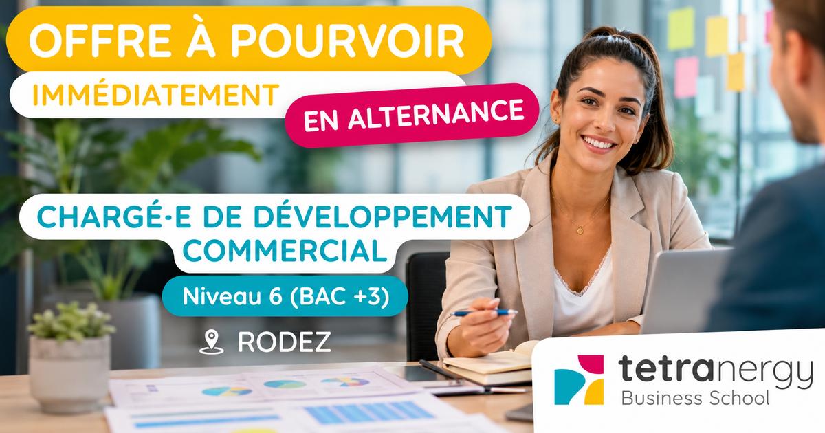 CHARGÉ·E DE DÉVELOPPEMENT COMMERCIAL (Rodez)