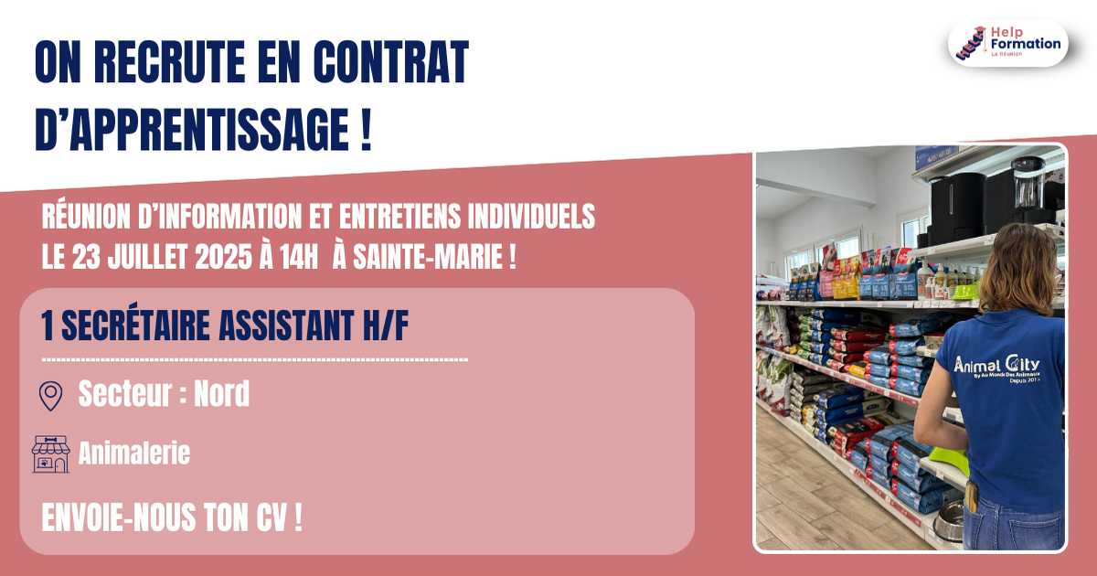 Conseiller(ère) de Vente en animalerie H/F (contrat en apprentissage) 21/01/2026