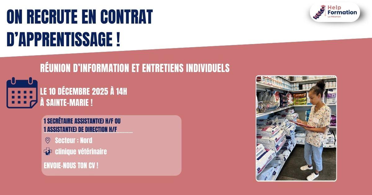 Secrétaire Assistant(e) en clinique vétérinaire H/F (contrat d'apprentissage)