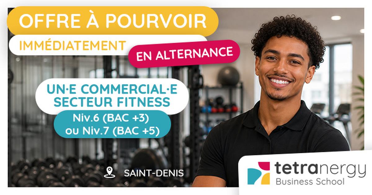 UN·E COMMERCIAL·E SECTEUR FITNESS (Saint-Denis)