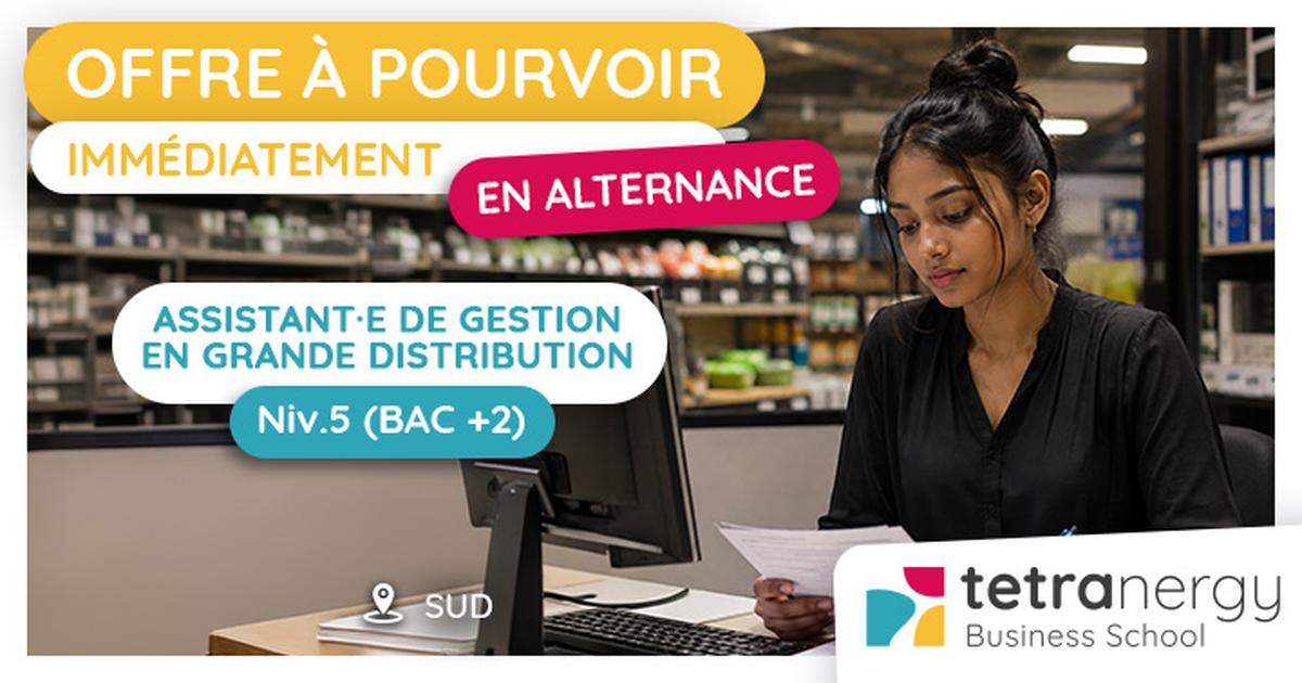 ASSISTANT·E DE GESTION EN GRANDE DISTRIBUTION (Saint-Louis - Saint-Pierre - Le Tampon)