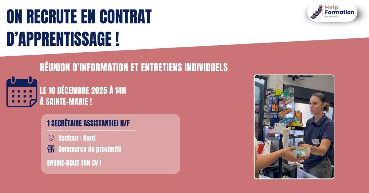 Secrétaire en commerce de proximité H/F (contrat d'apprentissage)
