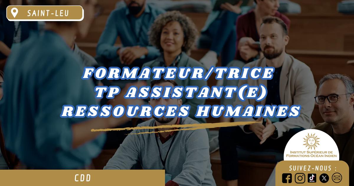 Formateur/trice TP Assistant(e) Ressources Humaines