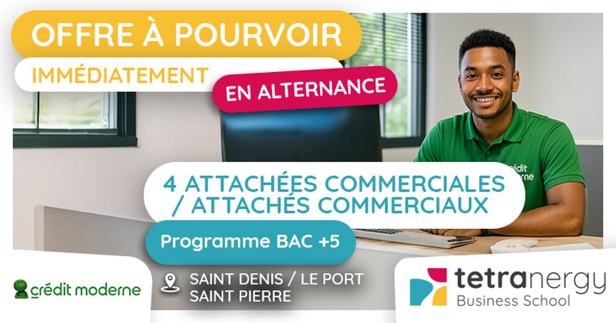 4 ATTACHÉES COMMERCIALES / ATTACHÉS COMMERCIAUX (Saint-Denis, Saint-Pierre, Le Port)