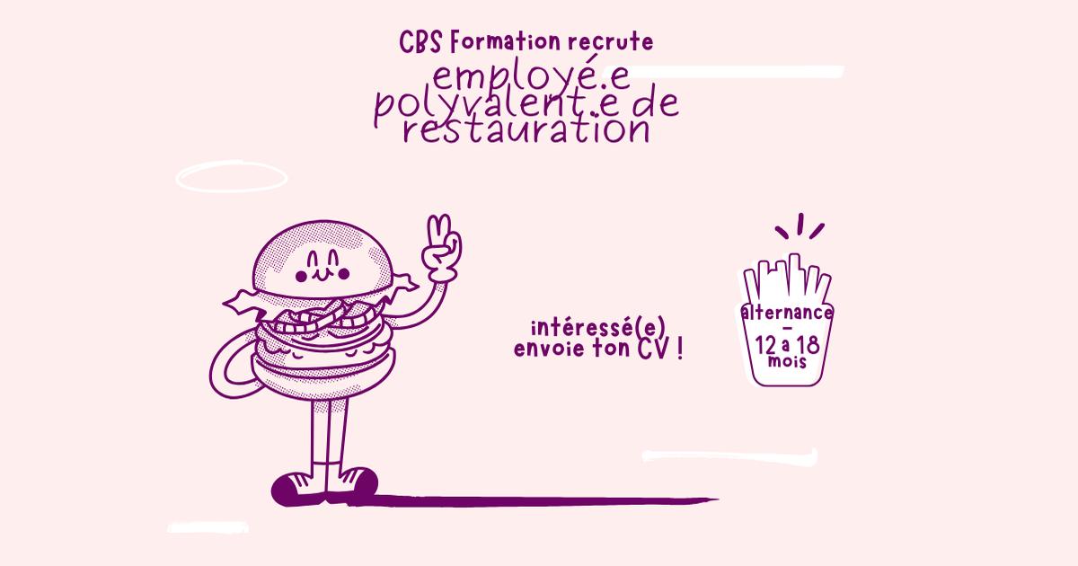 employé polyvalent restautration rapide H/FI Le port I CBS Formation