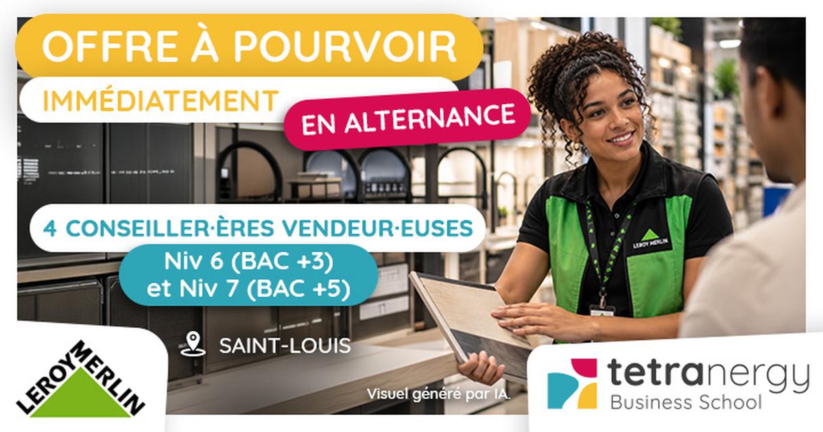 4 CONSEILLER·ÈRES VENDEUR·EUSES (Saint-Louis)