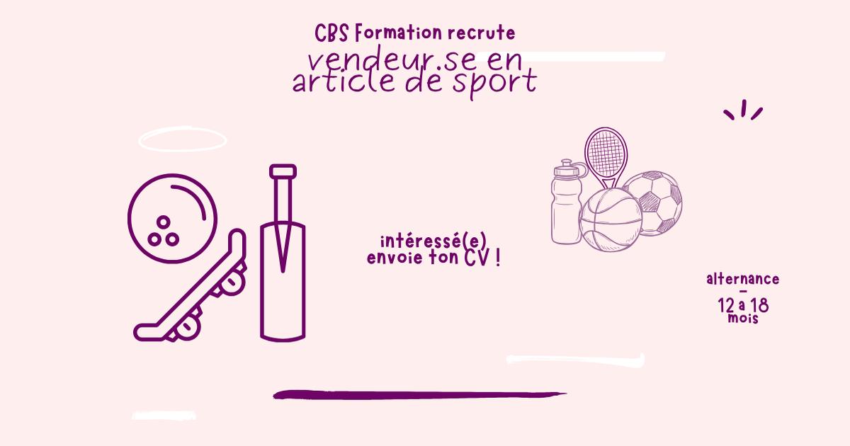 Conseiller.ere de vente en article de sport en apprentissage I Le Port I CBS Formation