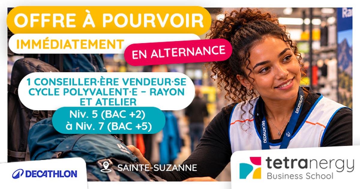 1 CONSEILLER·ÈRE VENDEUR·SE CYCLE POLYVALENT·E – RAYON & ATELIER (Sainte-Suzanne)