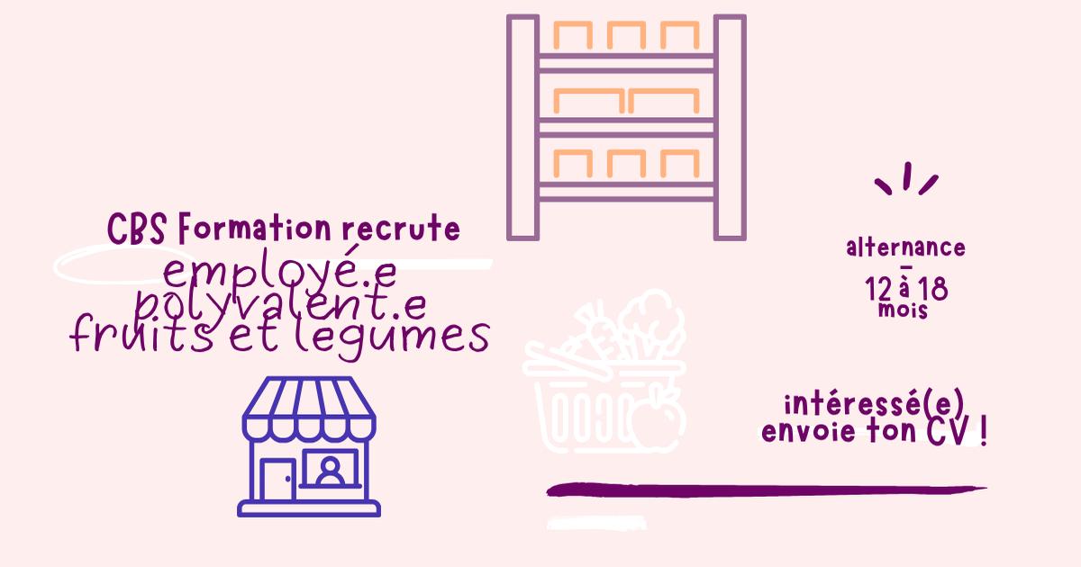 conseiller de vente H/F dans un fruits et légumes en apprentissage I Le Port I CBS Formation