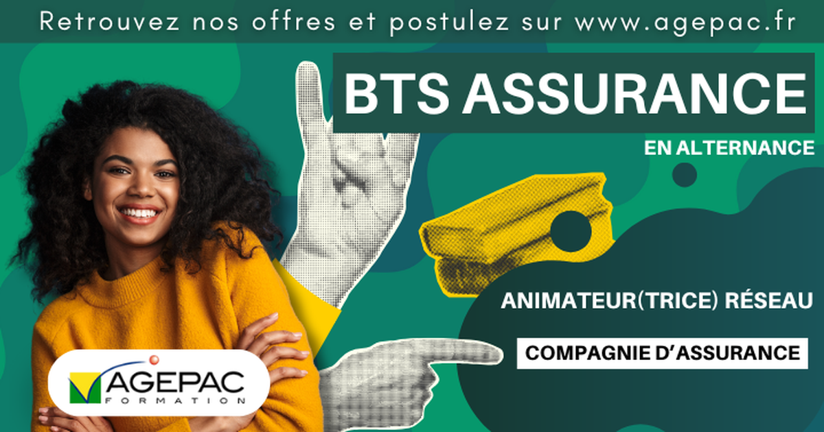 ANIMATEUR(TRICE) RÉSEAU - BTS ASSURANCE EN ALTERNANCE (H/F) - COMPAGNIE D'ASSURANCE | REF973