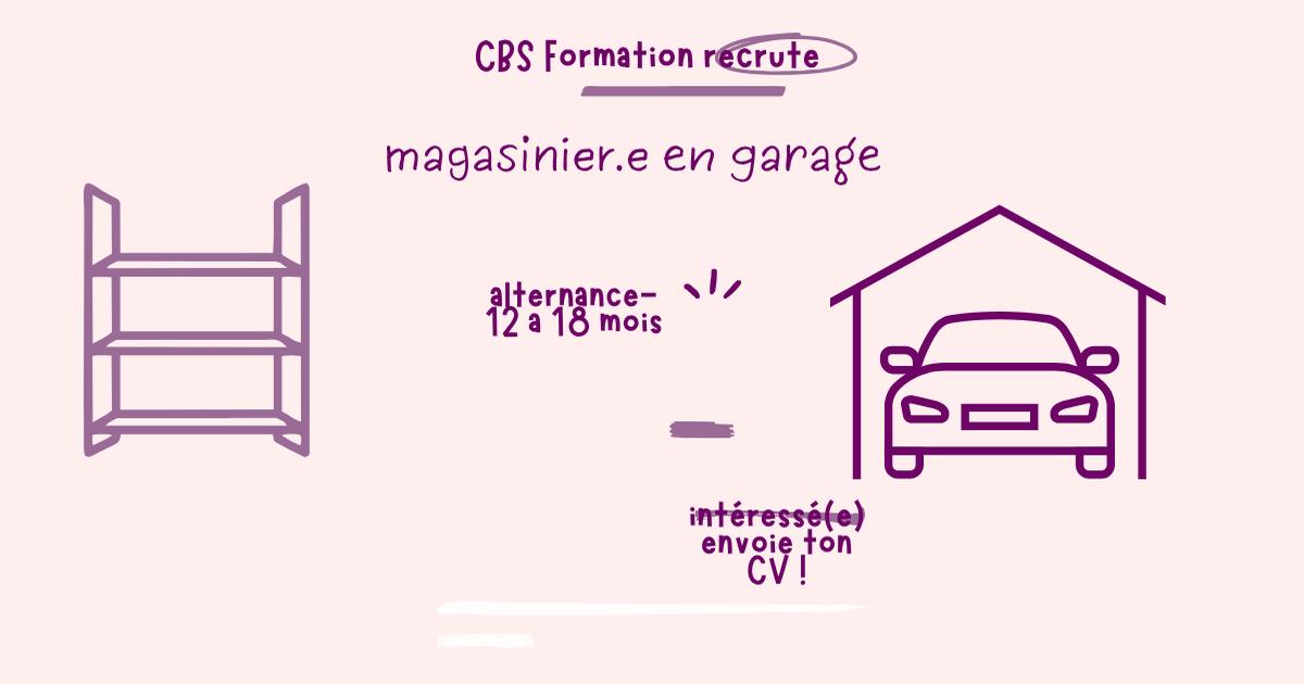 Magasinier en Garage H/F I Saint-Paul I CBS FORMATION
