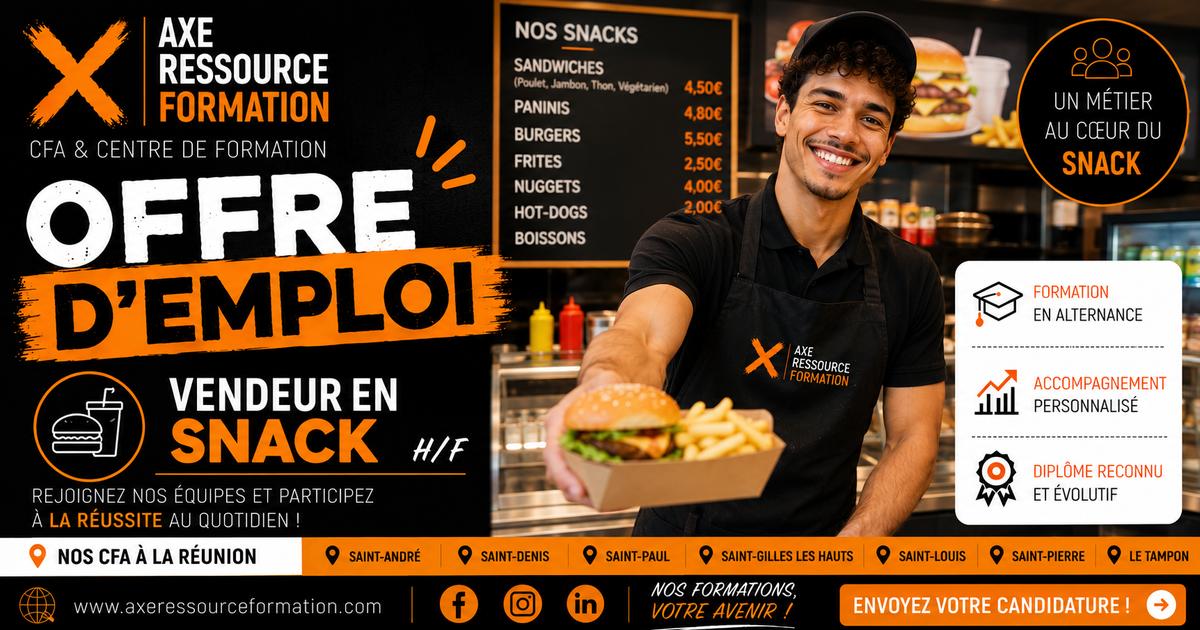 Vendeur en snack H/F