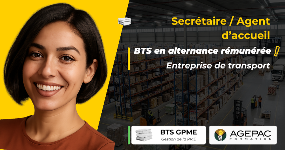 Agent d’Accueil et Secrétariat – Entreprise Logistique et Transport (H/F) - BTS GPME EN ALTERNANCE | REF9663