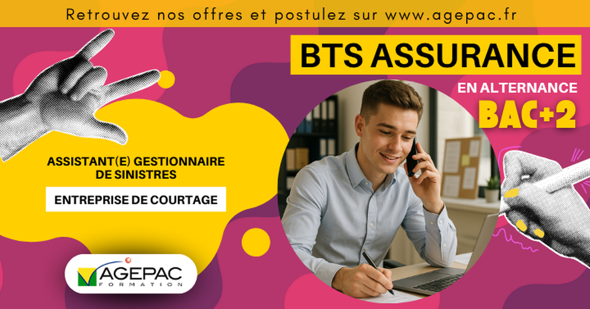 Assistant(e) Gestionnaire de Sinistres (H/F) en Assurance - BTS Assurance en Alternance  | REF00354