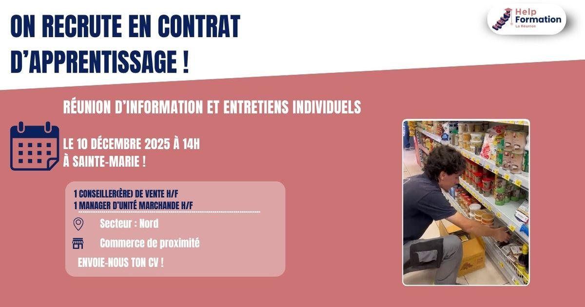 Vendeur en commerce de proximité H/F (en contrat d'apprentissage)
