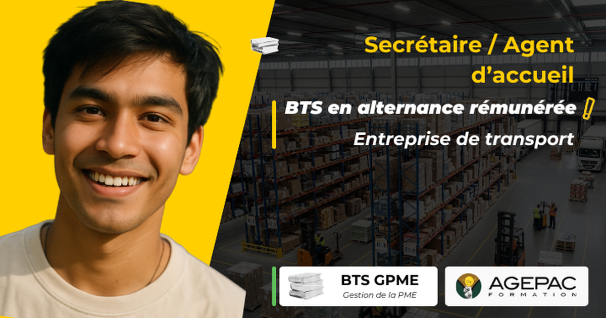 Secrétaire / Agent d’Accueil (H/F) - BTS GPME EN ALTERNANCE - ENTREPRISE DE TRANSPORT | REF9661
