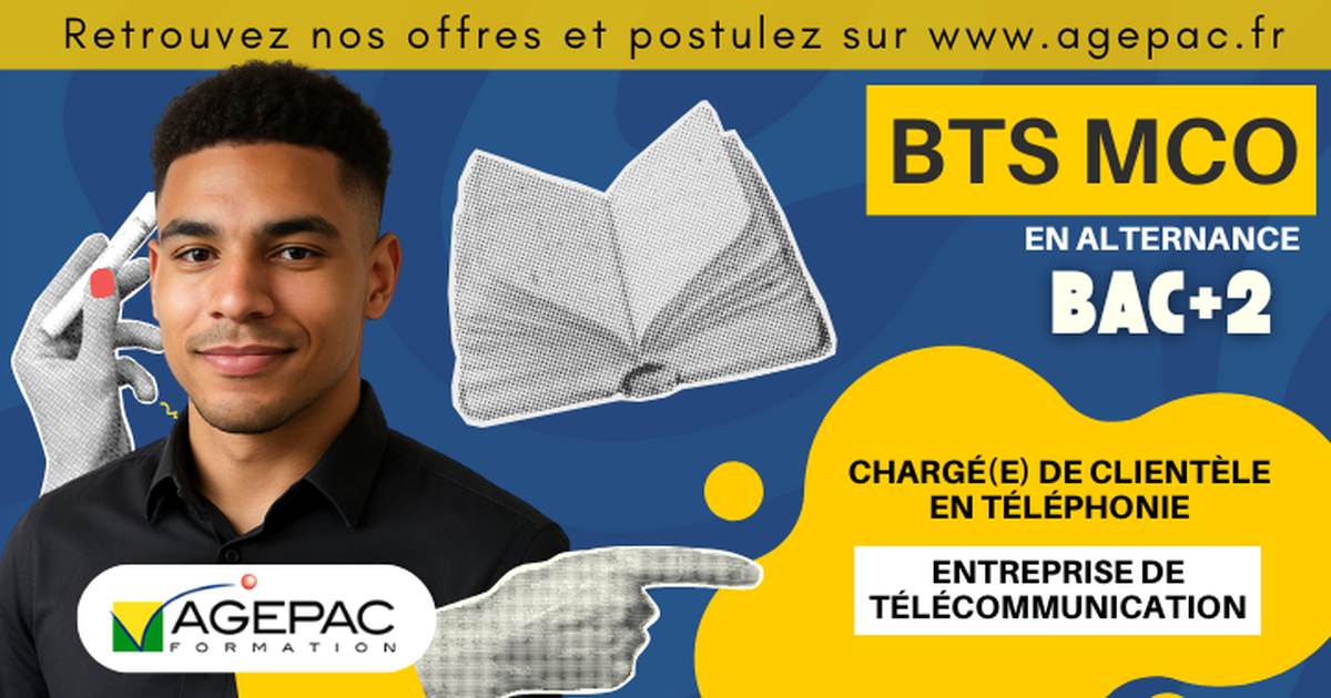 Chargé(e) de Clientèle en Téléphonie (H/F) - BTS MCO en Alternance (2 postes) au sein d'une Entreprise de Télécommunication | REF959