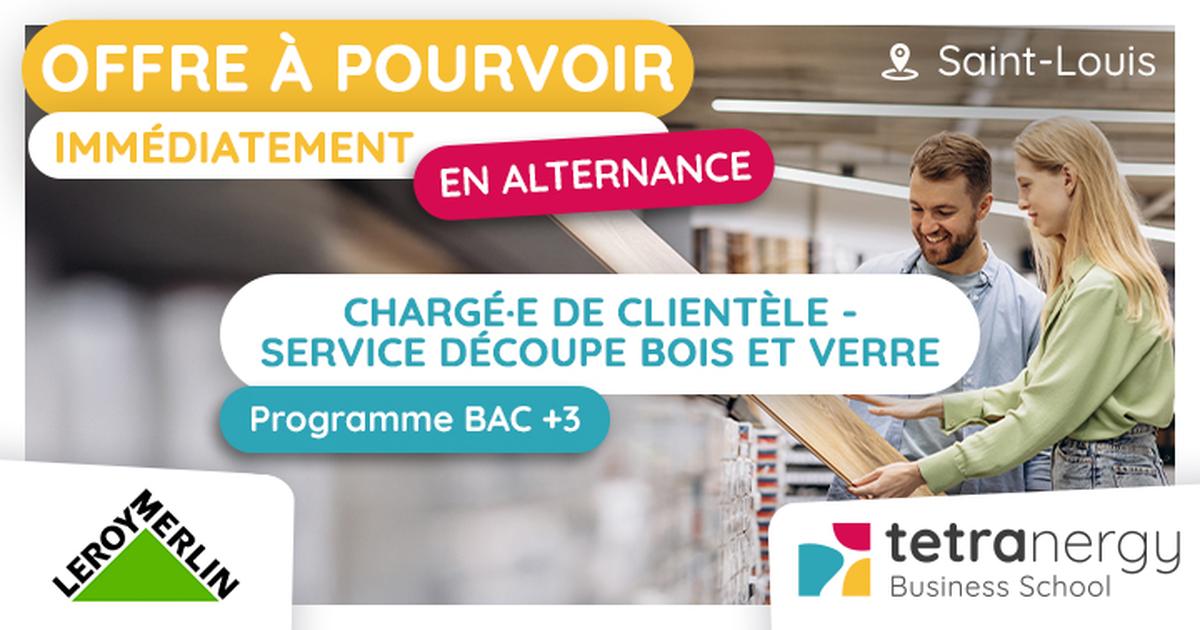 CHARGÉ DE CLIENTÈLE EN BRICOLAGE - Service découpe bois et verre (Saint-Louis)