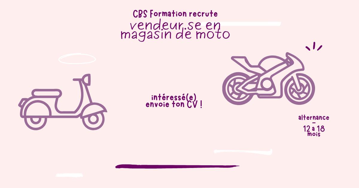 Conseiller de vente dans un magasin de moto H/F I Le Port I CBS FORMATION