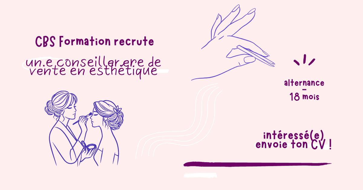 Conseiller de vente H/F en esthétique en apprentissage I Saint Gilles les Bains I CBS Formation