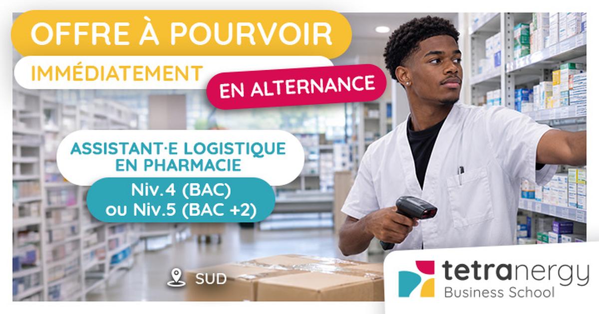 ASSISTANT·E LOGISTIQUE EN PHARMACIE (Saint-Louis - Saint-Pierre - Le Tampon)