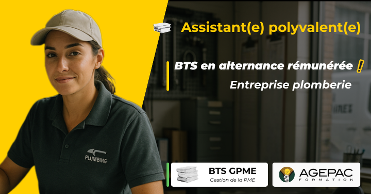 Assistant(e) Administratif(ve) Polyvalent(e)  – Société de Plomberie - BTS GPME en Alternance | REF00215
