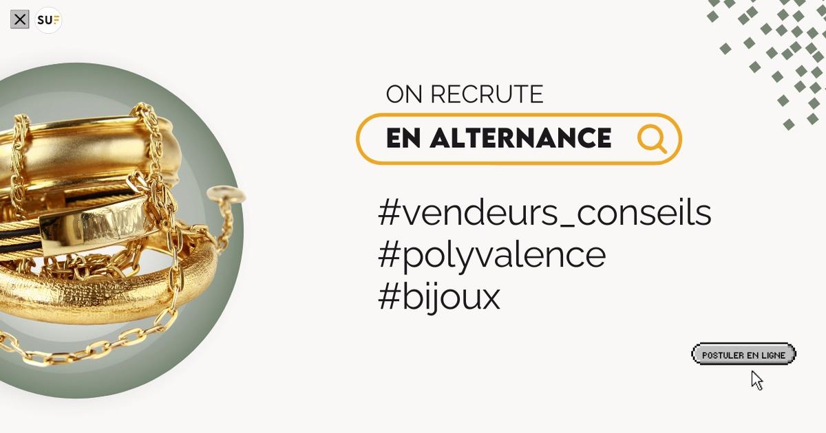 Vendeur / vendeuse en BIJOUTERIE / Orléans/ Alternance