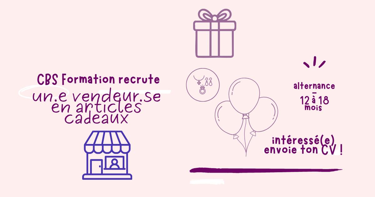 conseiller de vente H/F en accessoires et idées cadeaux en apprentissage  I Sainte Marie I CBS Formation