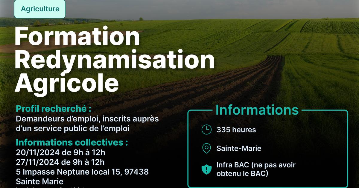 Formation Redynamisation Agricole, Zone Nord (H/F)
