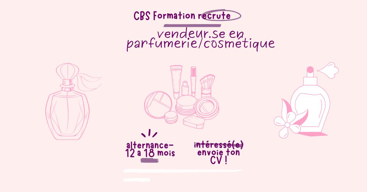 conseiller de vente H/F en cosmétique apprentissageI Secteur Ouest I CBS Formation