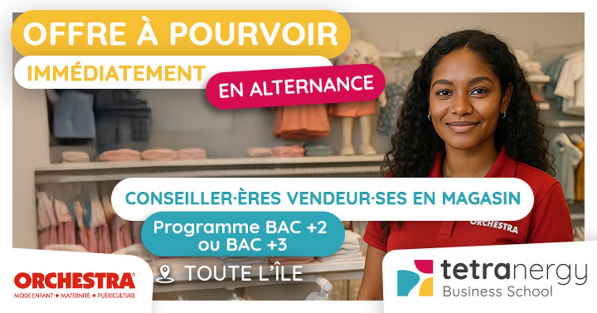 VENDEUR·SE EN MAGASIN DE PRÊT-À-PORTER POUR ENFANTS Toute l'île)