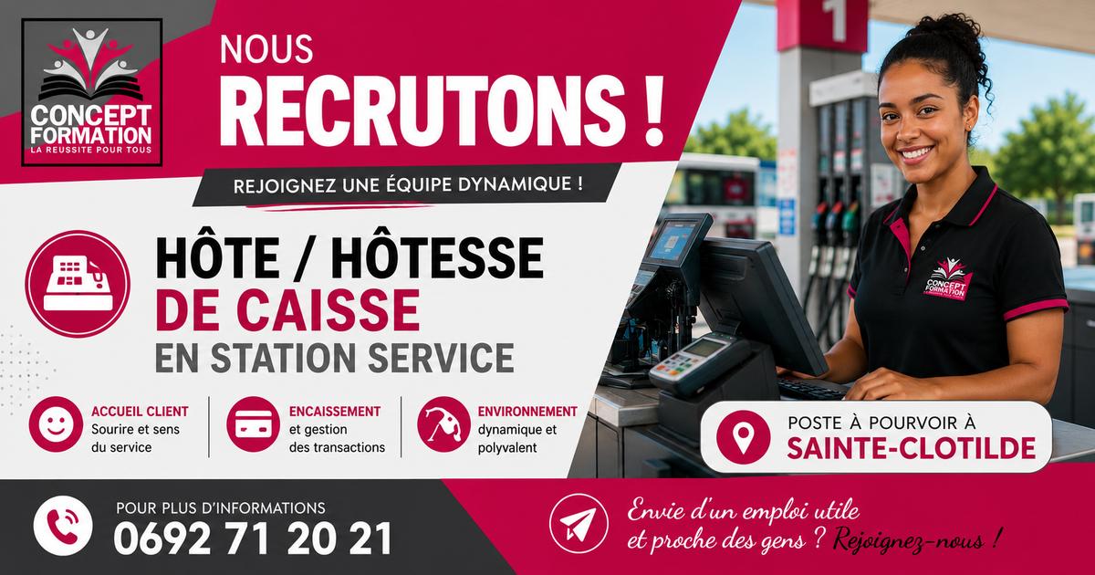 Hôte/Hôtesse de caisse en station service
