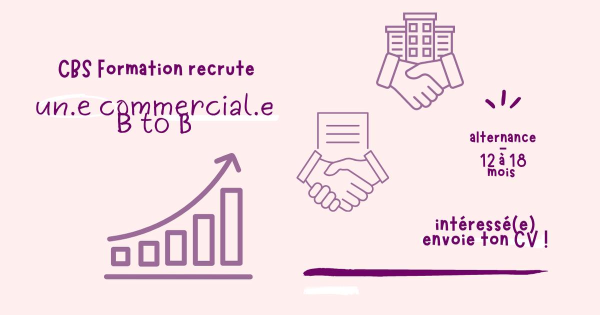 commercial BtoB H/F en apprentissage pour un CFA I Saint Paul  I CBS Formation