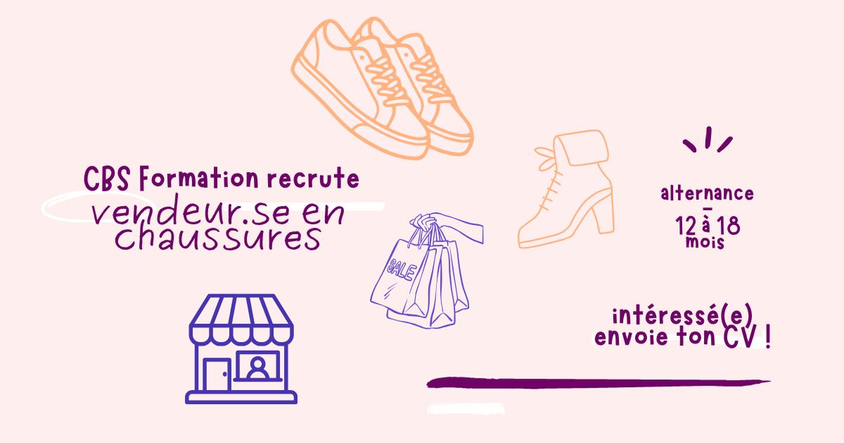 Conseiller de vente dans un magasin de chaussures H/F I Saint-Paul l Apprentissage I CBS FORMATION
