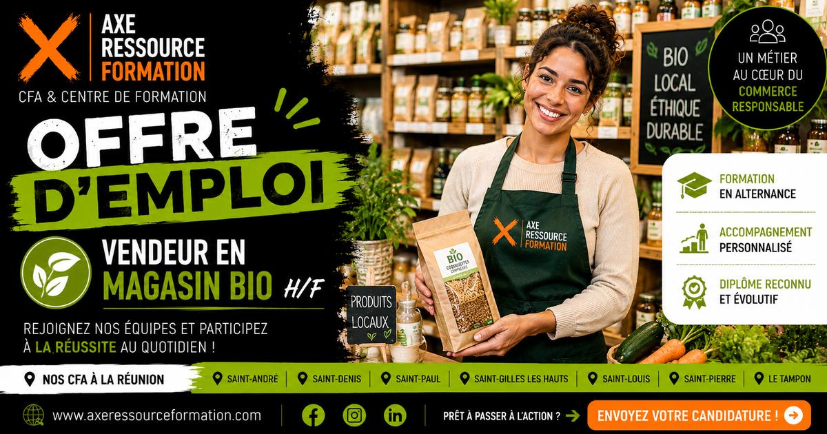 Vendeur en magasin bio H/F