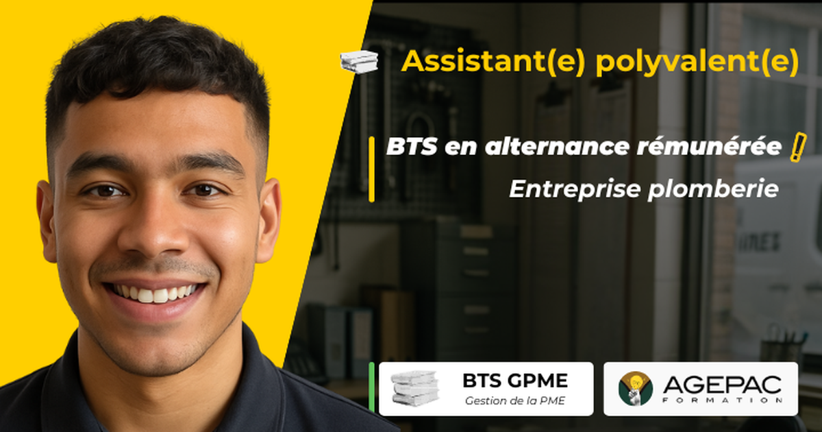 Assistant(e) Administratif(ve) Polyvalent(e)  – Société de Plomberie - BTS GPME en Alternance | REF00214
