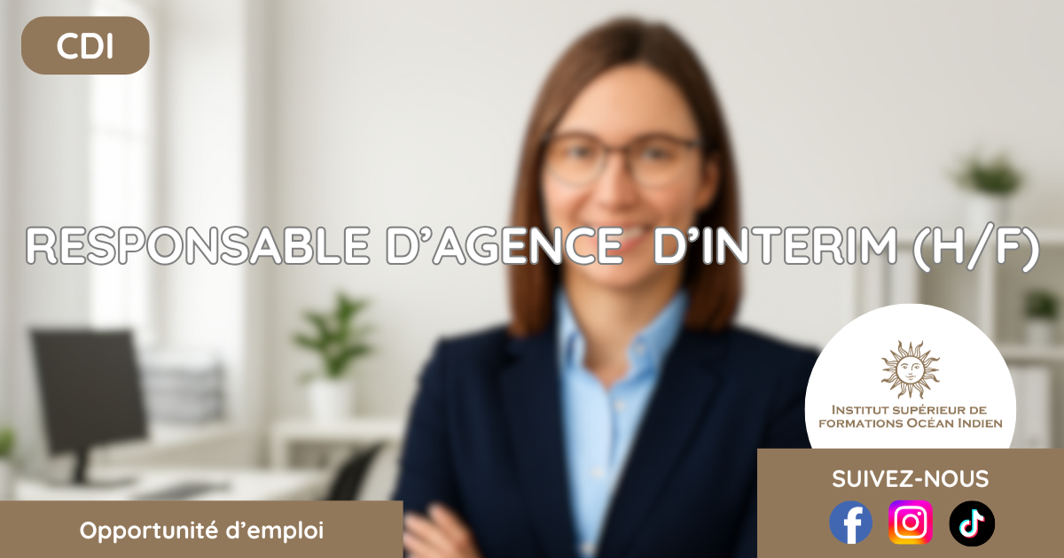 RESPONSABLE D’AGENCE D'INTERIM (H/F)